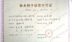 林木種子經(jīng)營許可證